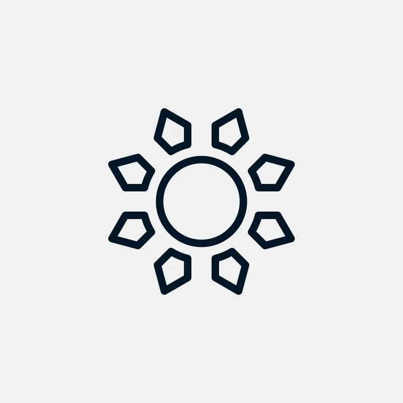 Sun Icon Summer Stickdatei – Natur