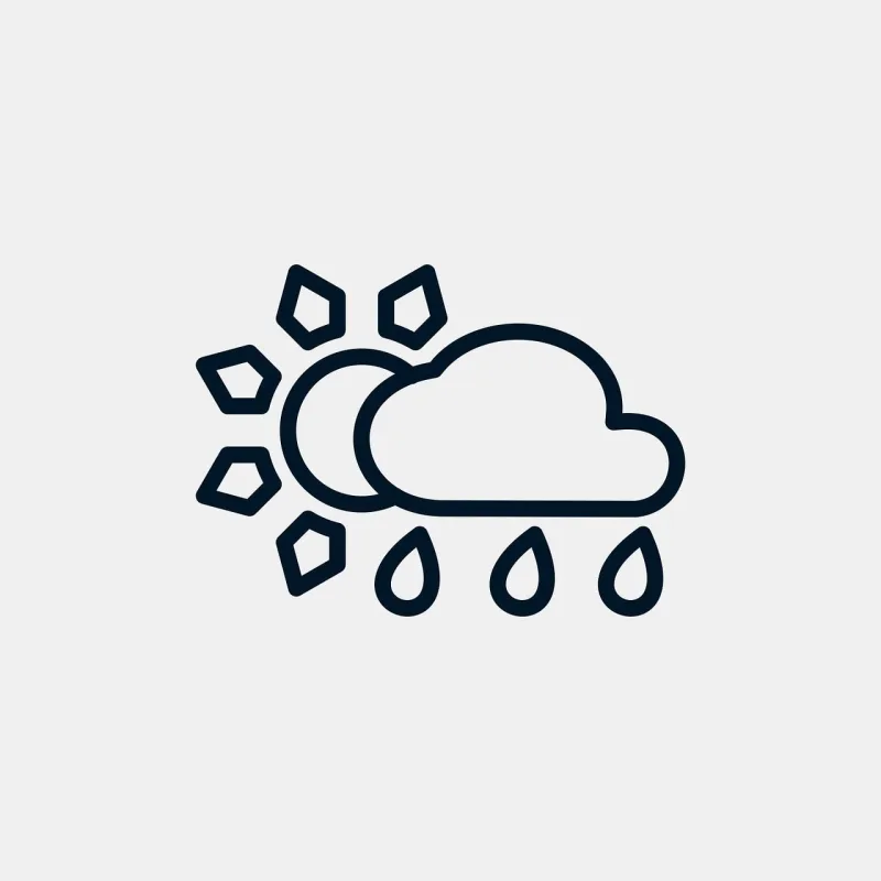 Sun Cloud Rain Stickdatei – Natur