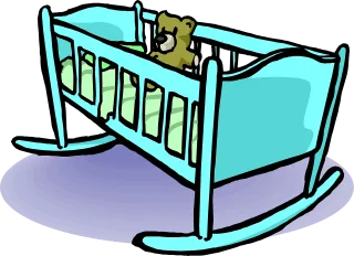 Crib Cradle Baby bed Stickdatei