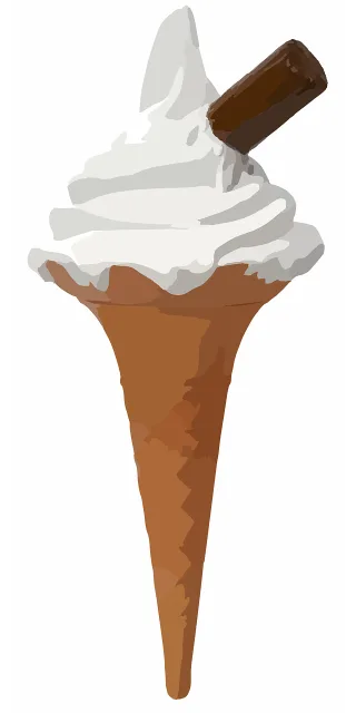 Cone Ice cream Flake Stickdatei