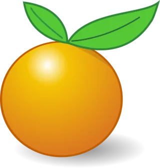 Orange Fruit Leaves Stickdatei – Essen & Trinken