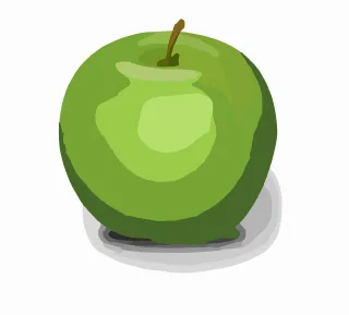 Apple Fruit Green Stickdatei – Essen & Trinken