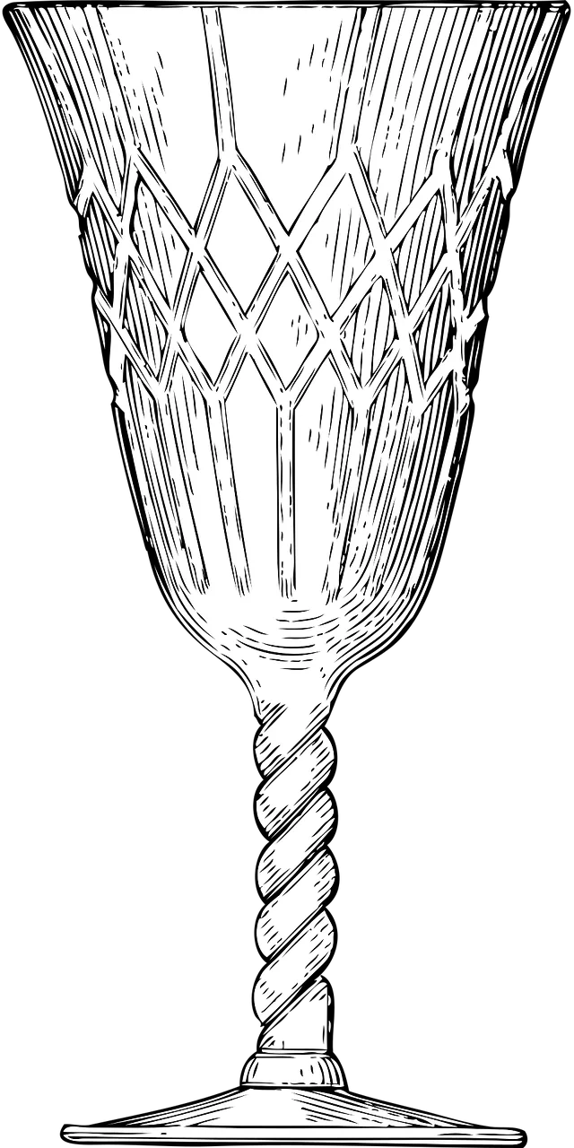 Glass Crystal Goblet Stickdatei – Essen & Trinken