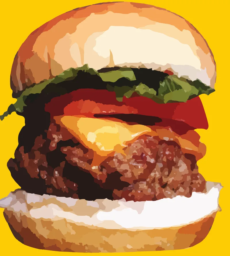 Hamburger Sandwich Burger Stickdatei – Essen & Trinken