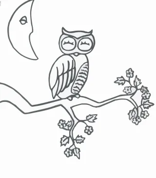 Owl Animal Bird Stickdatei