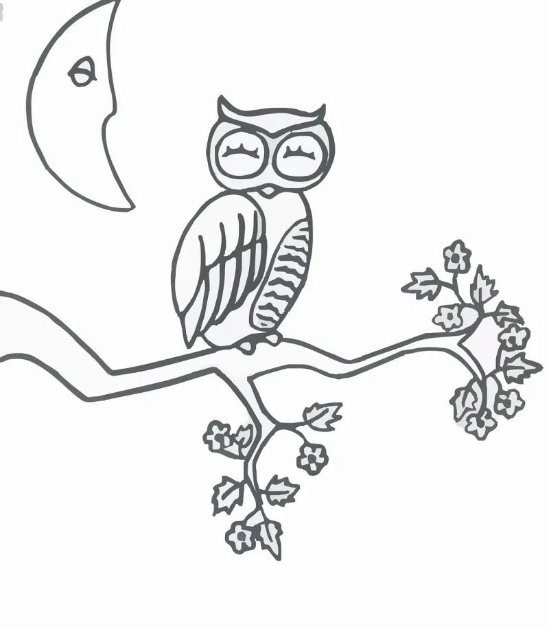 Owl Animal Bird Stickdatei – Tiere