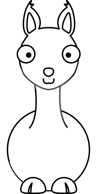 Llama Deer Animal Stickdatei