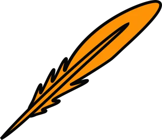 Feather Orange Quill Stickdatei