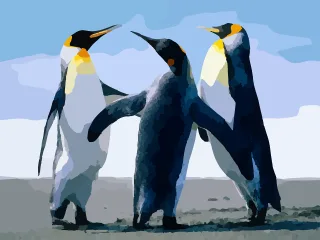 Penguins Tux Birds Stickdatei