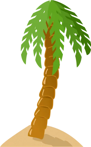 Palm tree Exotic Tropical Stickdatei