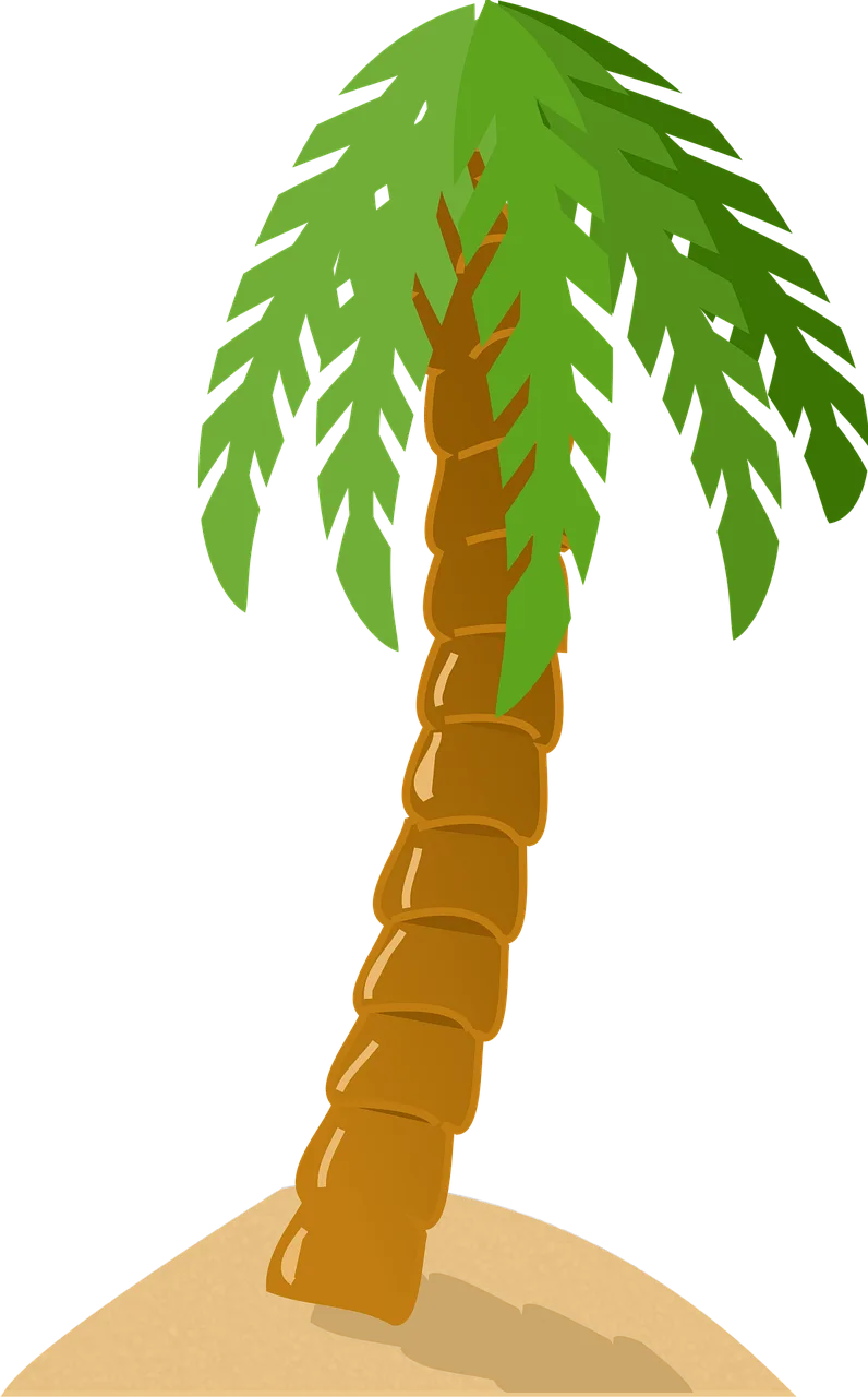 Palm tree Exotic Tropical Stickdatei – Natur