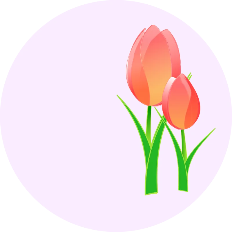 Tulips Flower Nature Stickdatei – Blumen