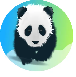 Wild Panda Animal Stickdatei