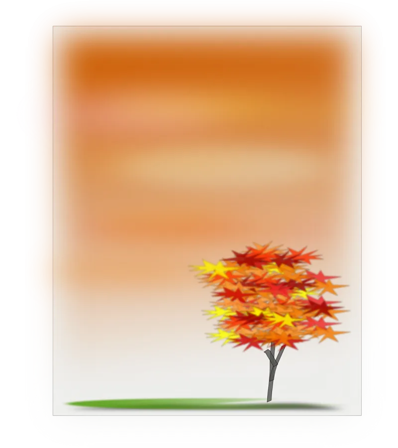 Fall Tree Autumn Stickdatei – Natur