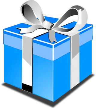 Gift Present Blue Stickdatei