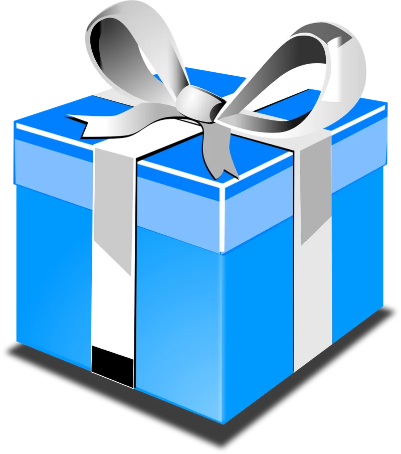 Gift Present Blue Stickdatei – Herzen & Liebe