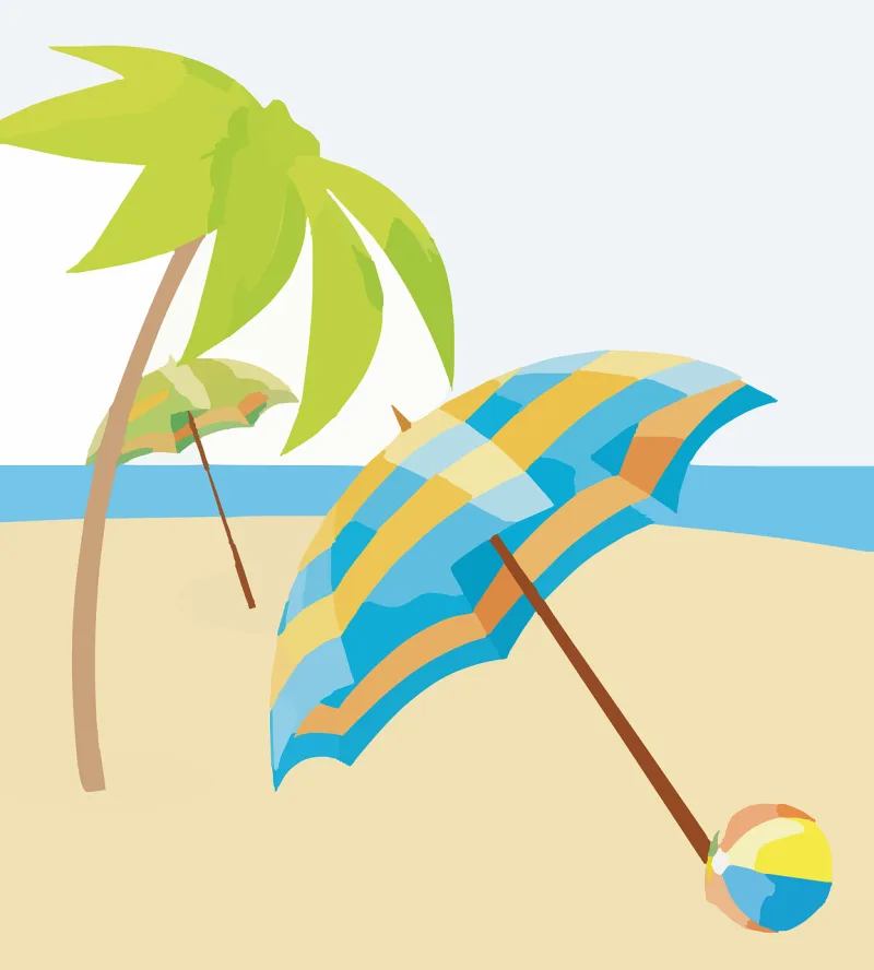 Beach Palm tree Nature Stickdatei – Natur