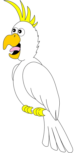 Parrot Bird White Stickdatei