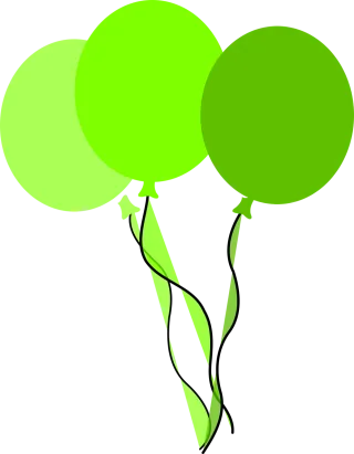 Balloons Green Birthday party Stickdatei – Fahrzeuge