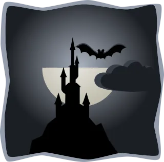 Bat Castle Spooky Stickdatei – Kinder
