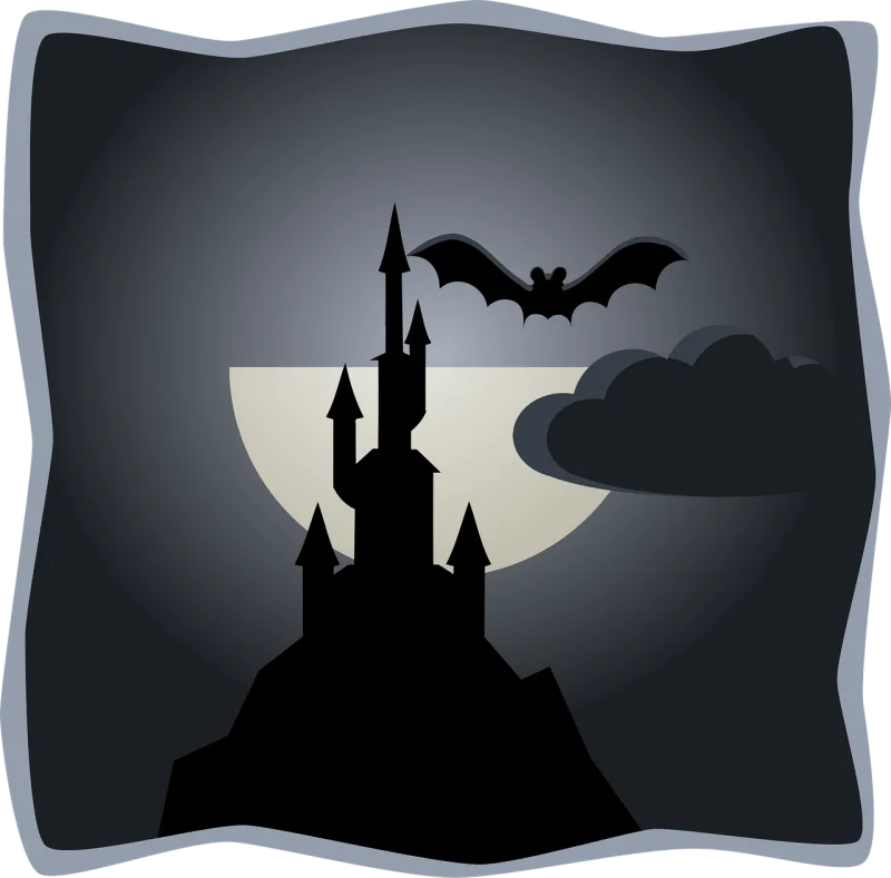 Bat Castle Spooky Stickdatei – Kinder