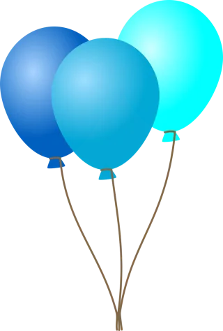 Birthday party Balloons Blue Stickdatei