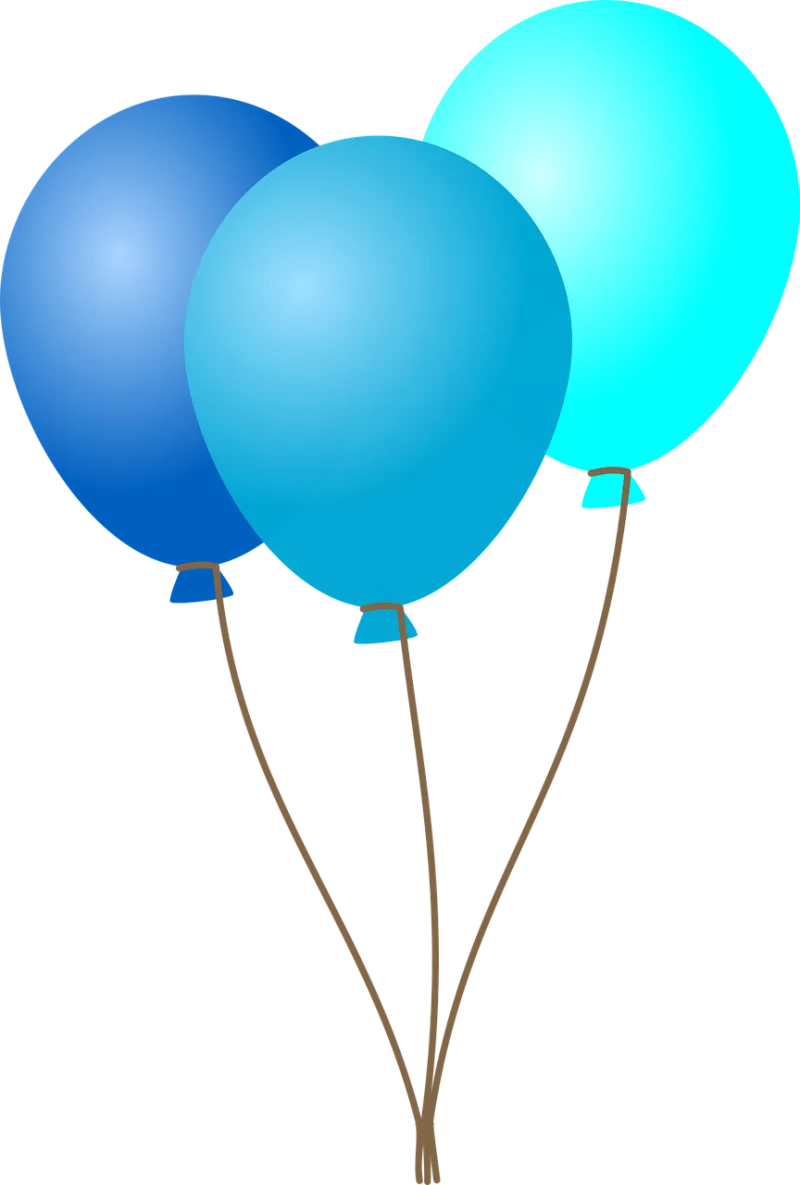 Birthday party Balloons Blue Stickdatei – Kinder