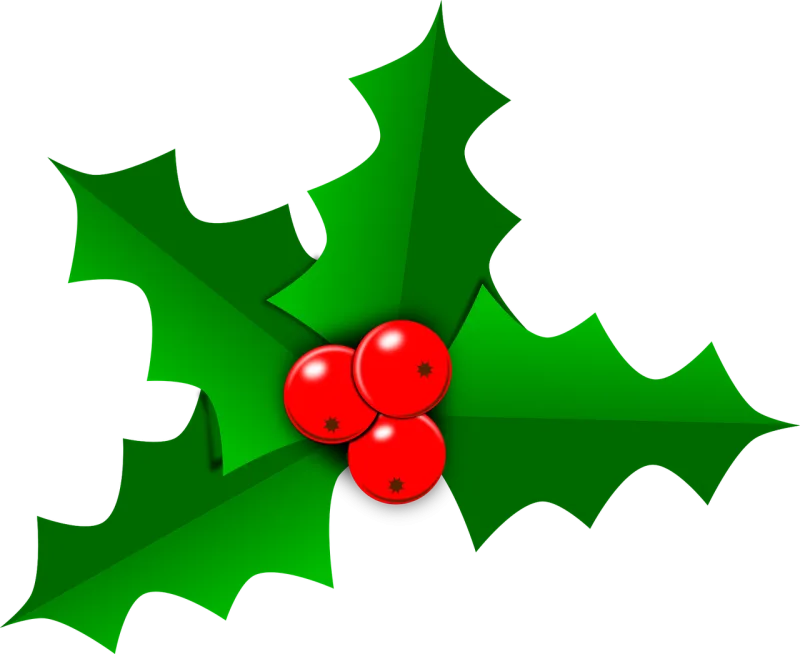 Holly Christmas Leaf Stickdatei – Weihnachten