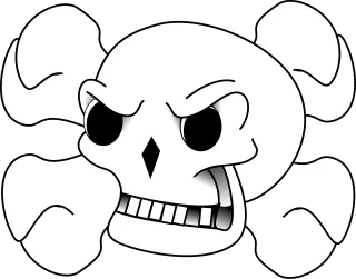 Skull Crossbones Danger Stickdatei – Kinder