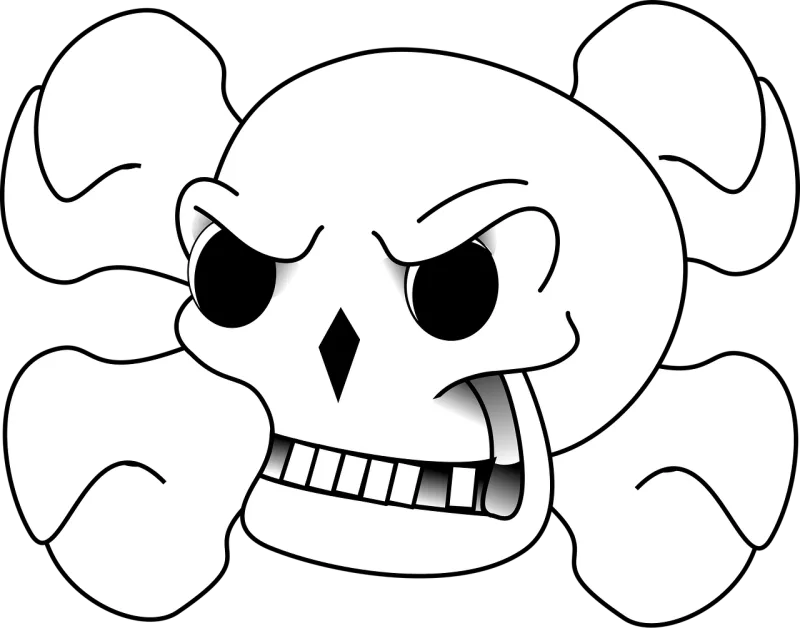 Skull Crossbones Danger Stickdatei – Kinder