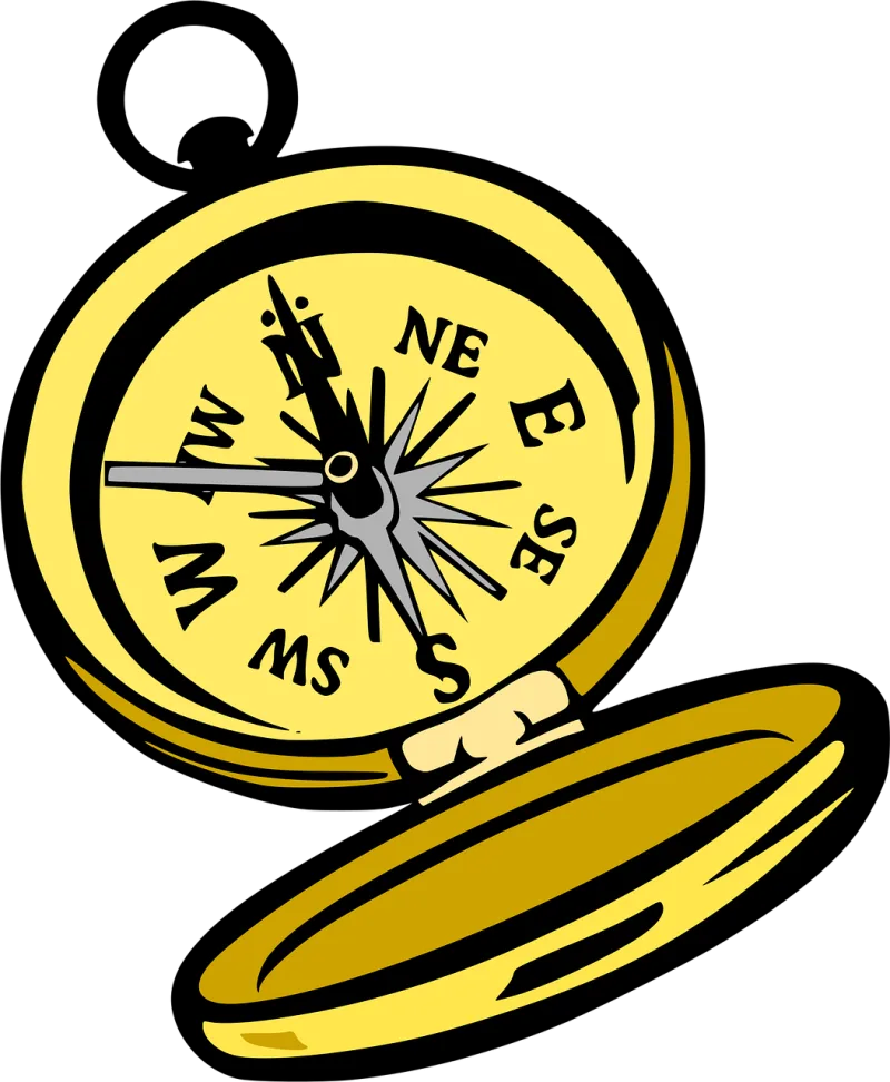 Magnetic Compass Handheld Stickdatei – Blumen