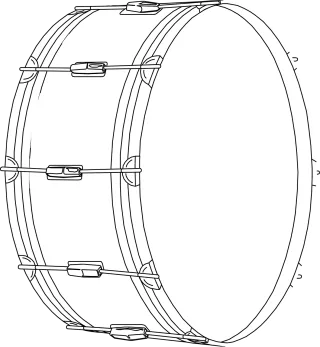 Drum Tambourine Timbrel Stickdatei