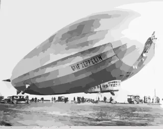 Zeppelin Airship Dirigible Stickdatei