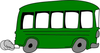 Shuttle bus Bus Green Stickdatei – Fahrzeuge