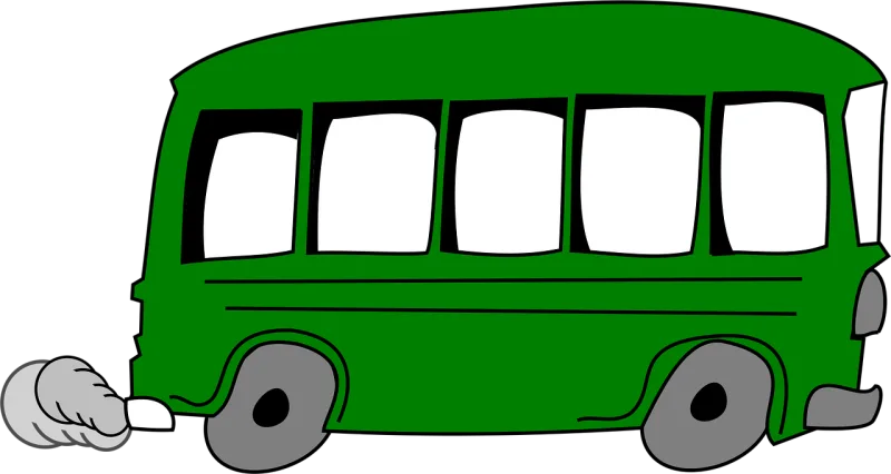 Shuttle bus Bus Green Stickdatei – Fahrzeuge