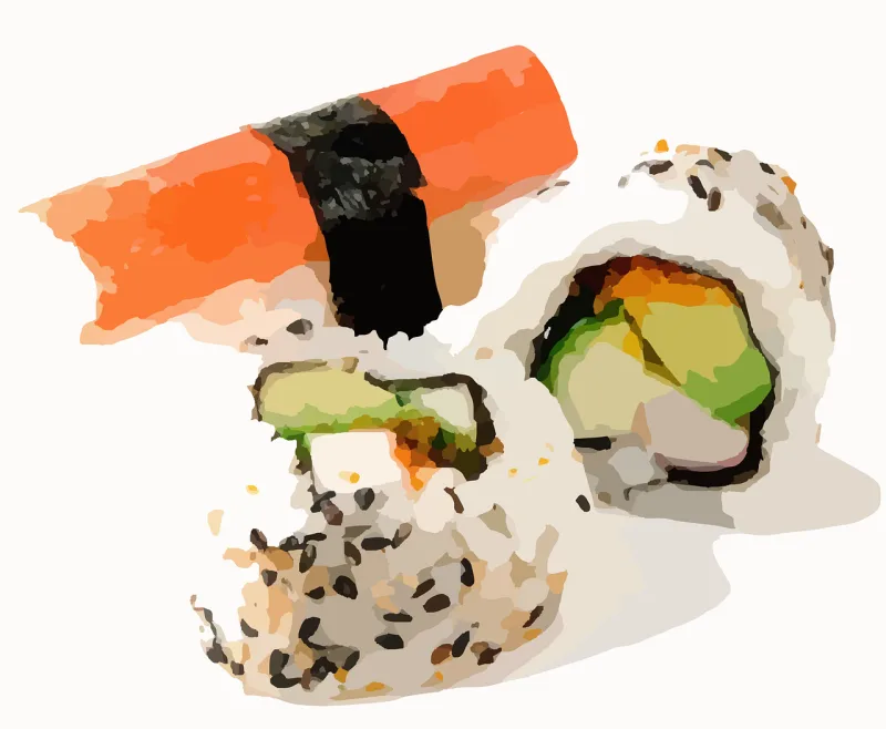 Sushi Sushi roll Rice Stickdatei – Essen & Trinken