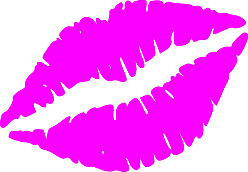 Lipstick Lips Pink Stickdatei – Herzen & Liebe