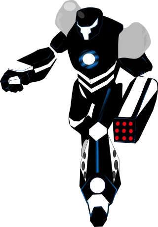 Robot Black White Stickdatei
