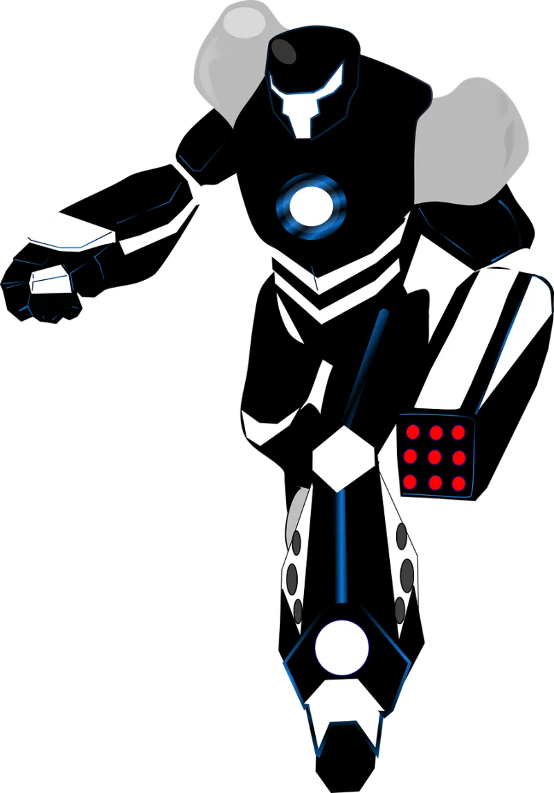 Robot Black White Stickdatei – Kinder