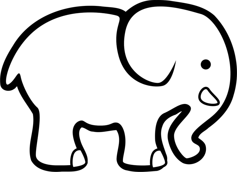 Elephant Animal Silhouette Stickdatei – Tiere