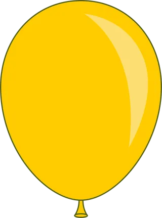 Balloon Happy birthday Yellow Stickdatei
