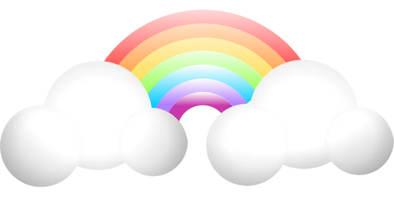 Rainbow Nature Clouds Stickdatei – Natur