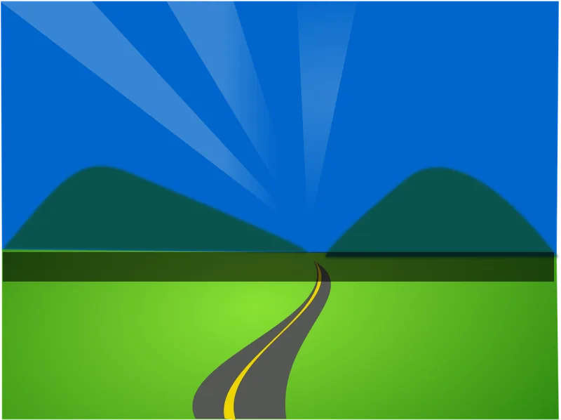 Landscape Street Road Stickdatei – Natur