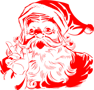 Santa claus Red Christmas Stickdatei