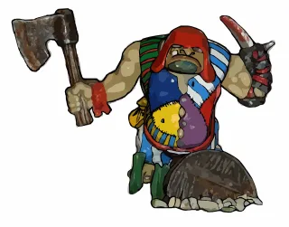 Ogre Battle axe Viking Stickdatei