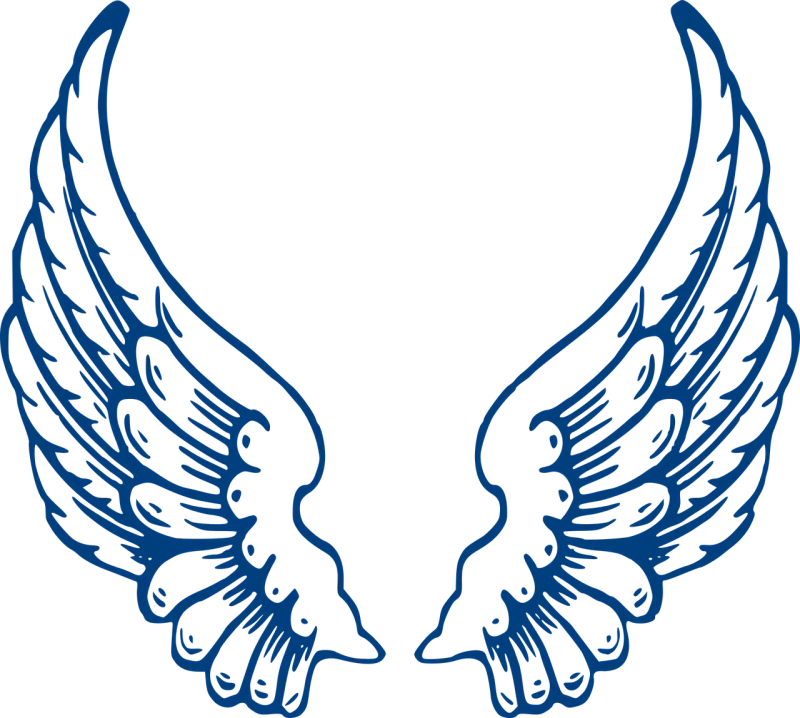 Angel Wings Blue Stickdatei – Weihnachten