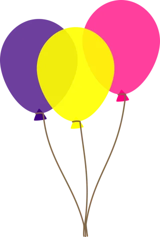 Balloons Happy birthday Yellow Stickdatei