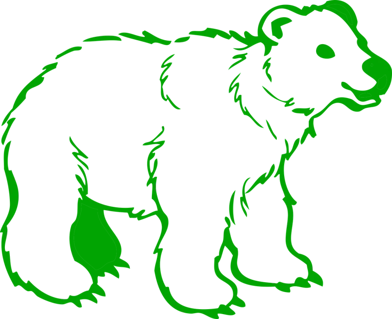 Bear Grizzly Green Stickdatei – Tiere
