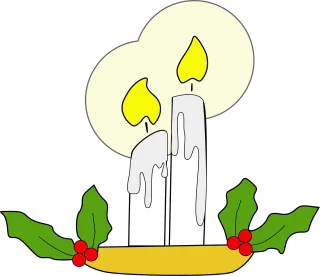 Candles Flame Holly Stickdatei
