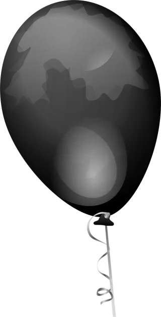 Balloon Black Glossy Stickdatei